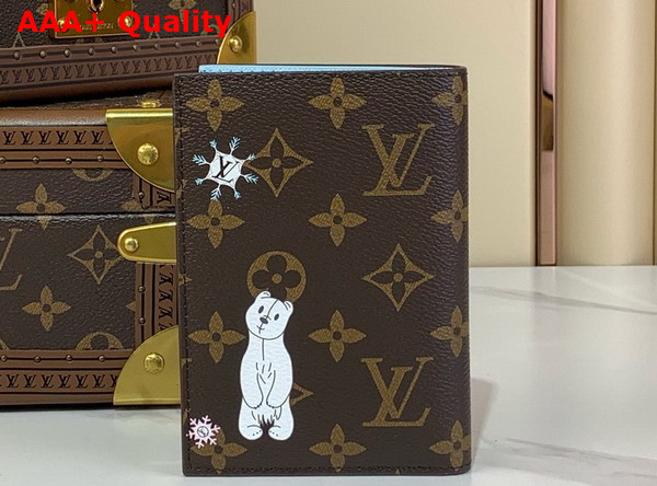 Louis Vuitton Passport Cover Monogram Azur Frost from the Snow Show Capsule M12237 Replica