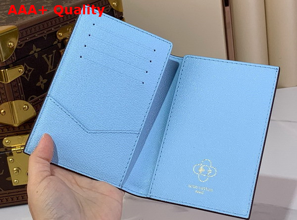 Louis Vuitton Passport Cover Monogram Azur Frost from the Snow Show Capsule M12237 Replica