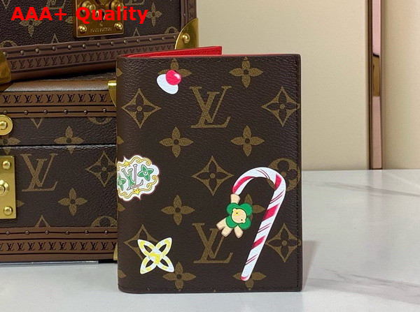 Louis Vuitton Passport Cover Monogram Candy Red from the Candy Factory Capsule M12219 Replica