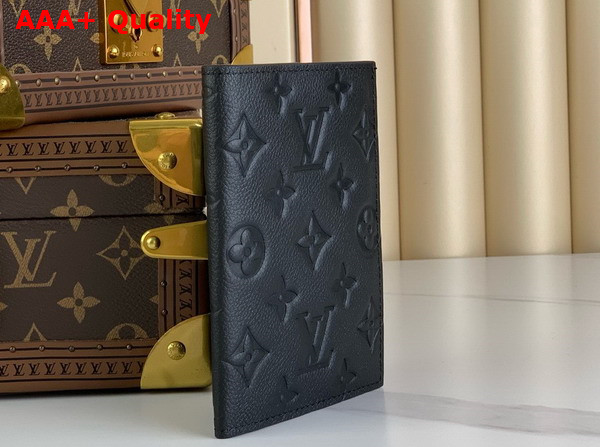 Louis Vuitton Passport Cover in Black Monogram Empreinte Leather M63914 Replica