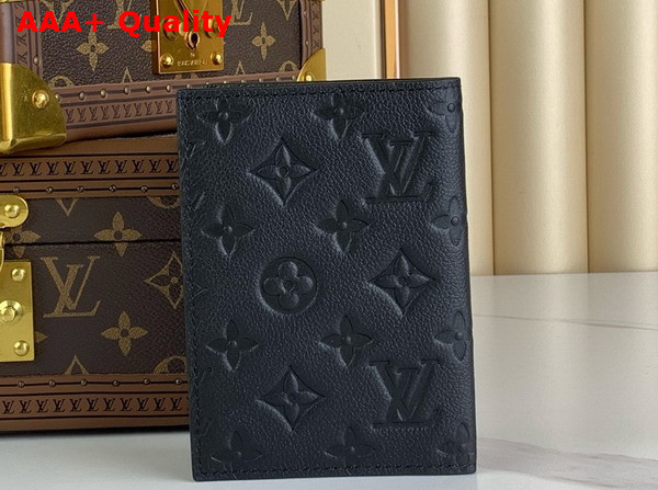 Louis Vuitton Passport Cover in Black Monogram Empreinte Leather M63914 Replica