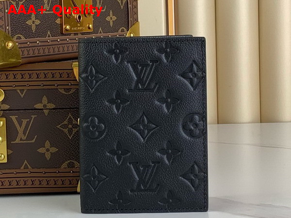 Louis Vuitton Passport Cover in Black Monogram Empreinte Leather M63914 Replica