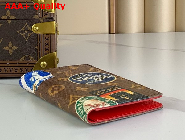 Louis Vuitton Passport Cover in Monogram Coated Canvas Printed with Vintage Hotel Labels M83519 Replica