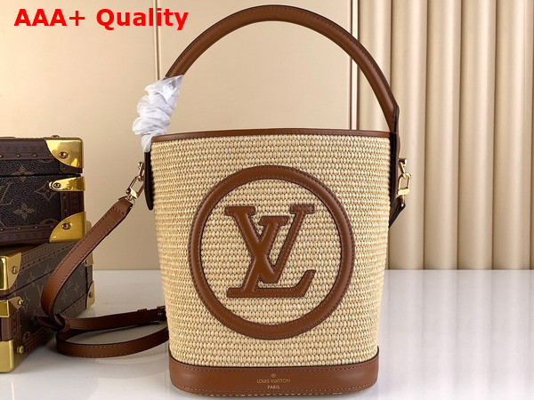 Louis Vuitton Petit Bucket Caramel Knitted Raffia M59962 Replica