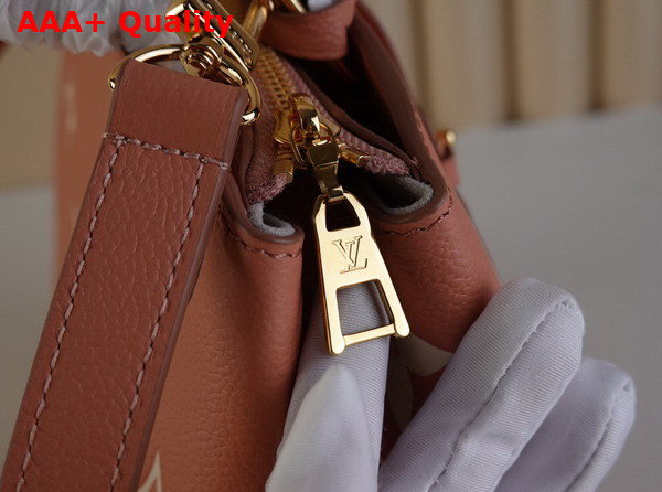 Louis Vuitton Petit Palais Bicolor Monogram Empreinte Leather Rose Trianon Creme M46353 Replica