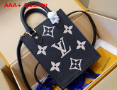 Louis Vuitton Petit Sac Plat Bicolor Monogram Empreinte Leather Black Beige M57937 Replica