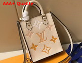 Louis Vuitton Petit Sac Plat Cream Saffron Monogram Empreinte Embossed Supple Grained Cowhide Leather M80449 Replica