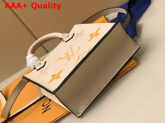 Louis Vuitton Petit Sac Plat Cream Saffron Monogram Empreinte Embossed Supple Grained Cowhide Leather M80449 Replica