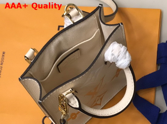 Louis Vuitton Petit Sac Plat Cream Saffron Monogram Empreinte Embossed Supple Grained Cowhide Leather M80449 Replica