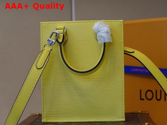 Louis Vuitton Petit Sac Plat Jaune Cedart Epi Leather M80169 Replica