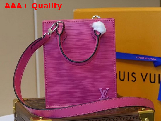 Louis Vuitton Petit Sac Plat Rose Pondichery Epi Leather M80168 Replica