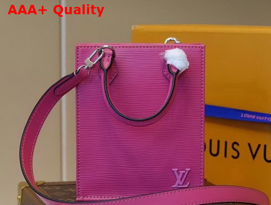 Louis Vuitton Petit Sac Plat Rose Pondichery Epi Leather M80168 Replica