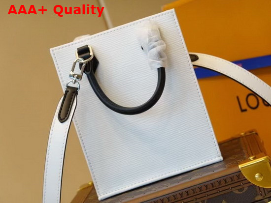 Louis Vuitton Petit Sac Plat White Epi Leather Replica