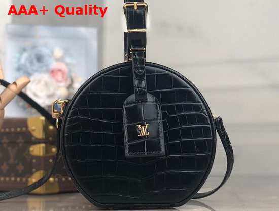 Louis Vuitton Petite Boite Chapeau Black Crocodilien Brillant N93597 Replica