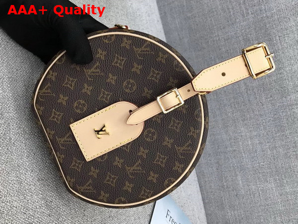 Louis Vuitton Petite Boite Chapeau Monogram Canvas with Natural Cowhide Trim M43514 Replica