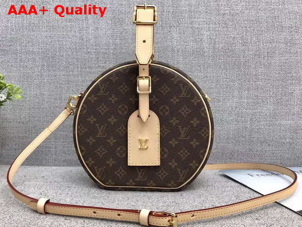 Louis Vuitton Petite Boite Chapeau Monogram Canvas with Natural Cowhide Trim M43514 Replica