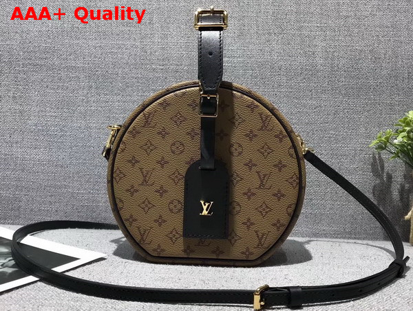 Louis Vuitton Petite Boite Chapeau Monogram Reverse Coated Canvas and Cowhide Trim Replica