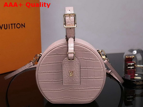 Louis Vuitton Petite Boite Chapeau Pink Crocodilian Leather Replica