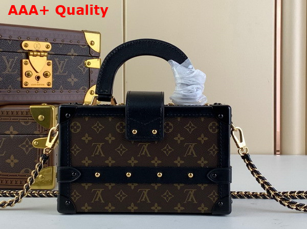 Louis Vuitton Petite Malle Capitale Handbag in Monogram Coated Canvas and Cowhide Leather Trim M46755 Replica