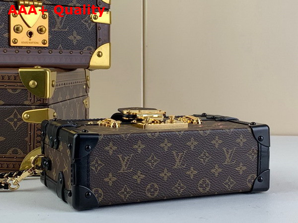 Louis Vuitton Petite Malle Capitale Handbag in Monogram Coated Canvas and Cowhide Leather Trim M46755 Replica