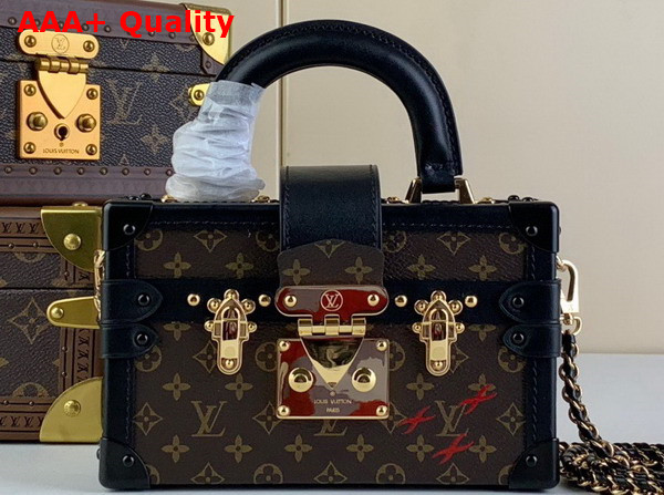 Louis Vuitton Petite Malle Capitale Handbag in Monogram Coated Canvas and Cowhide Leather Trim M46755 Replica