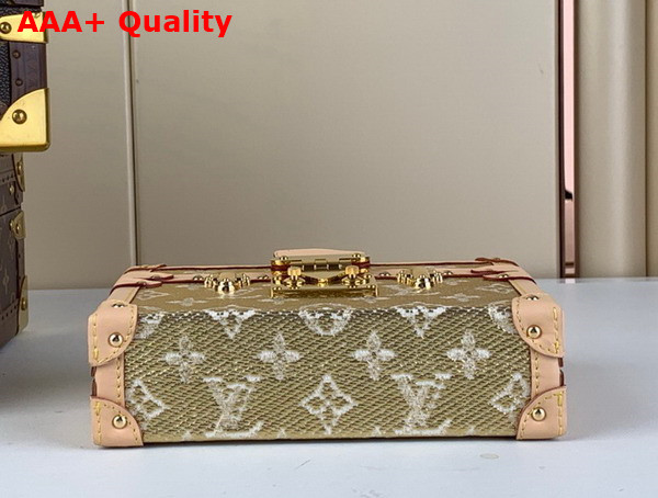 Louis Vuitton Petite Malle Handbag in Beige Monoglam Coated Canvas M22882 Replica