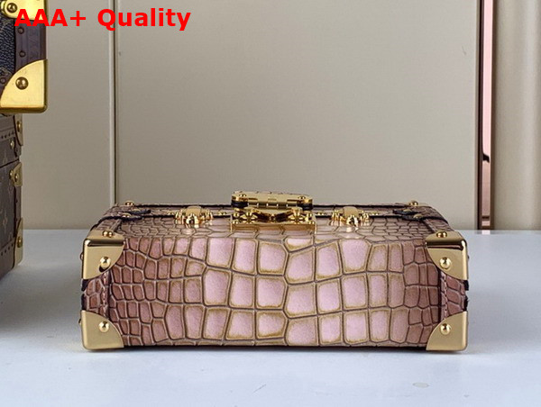 Louis Vuitton Petite Malle Handbag in Golden Hour Brilliant Alligator Leather N81976 Replica