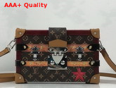 Louis Vuitton Petite Malle Patchwork of Transformed Canvas and Calfskin Leather in Contrasting Tone M52737 Replica