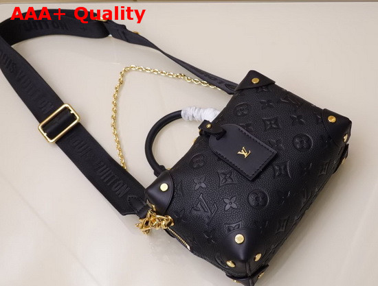 Louis Vuitton Petite Malle Souple Black Monogram Empreinte Leather M45393 Replica