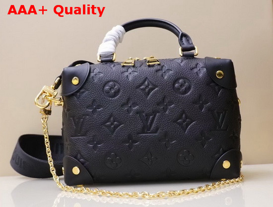 Louis Vuitton Petite Malle Souple Black Monogram Empreinte Leather M45393 Replica