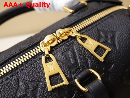 Louis Vuitton Petite Malle Souple Black Monogram Empreinte Leather M45393 Replica