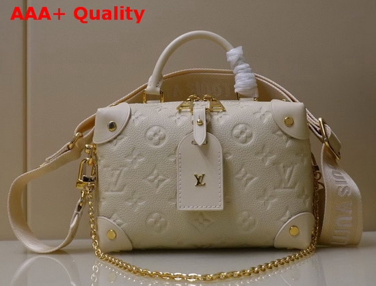 Louis Vuitton Petite Malle Souple Creme Monogram Empreinte Leather M45394 Replica