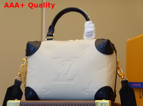 Louis Vuitton Petite Malle Souple in Cream Monogram Empreinte Leather M58518 Replica