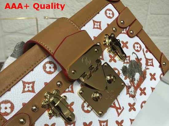 Louis Vuitton Petite Malle White and Orange Transformed Monogram Canvas Replica