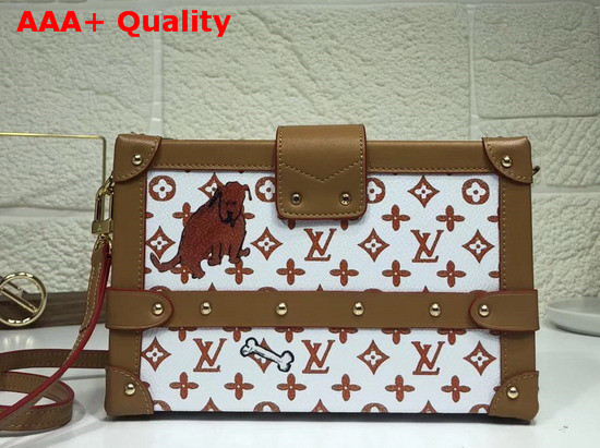 Louis Vuitton Petite Malle White and Orange Transformed Monogram Canvas Replica