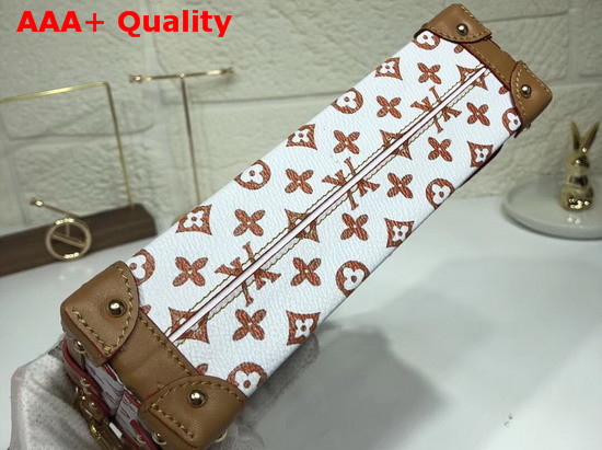 Louis Vuitton Petite Malle White and Orange Transformed Monogram Canvas Replica