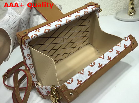 Louis Vuitton Petite Malle White and Orange Transformed Monogram Canvas Replica