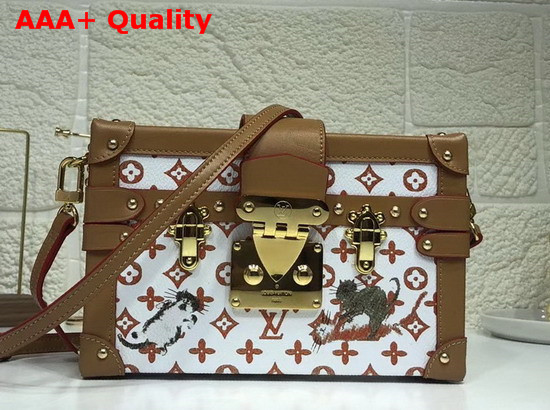 Louis Vuitton Petite Malle White and Orange Transformed Monogram Canvas Replica