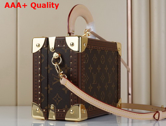 Louis Vuitton Petite Valise Monogram Coated Canvas with Natural Cowhide Leather Trim M20468 Replica