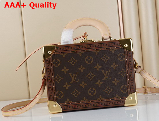 Louis Vuitton Petite Valise Monogram Coated Canvas with Natural Cowhide Leather Trim M20468 Replica