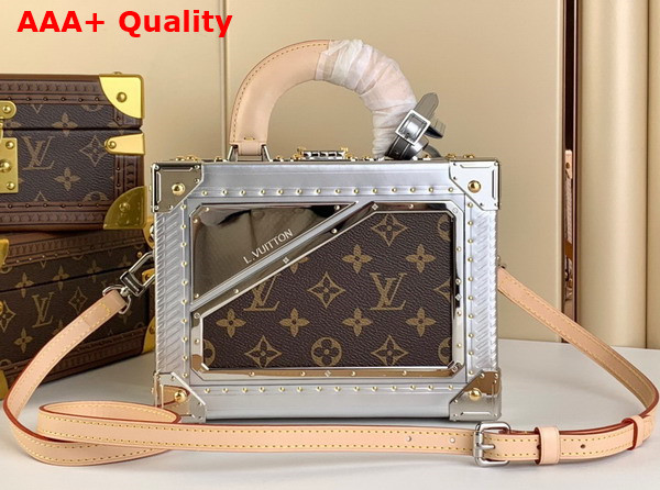 Louis Vuitton Petite Valise Monogram Coated Canvas with Silver Cowhide Leather Trim Replica