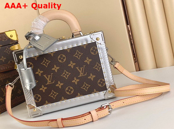 Louis Vuitton Petite Valise Monogram Coated Canvas with Silver Cowhide Leather Trim Replica