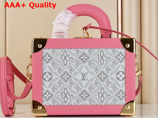 Louis Vuitton Petite Valise Since 1854 Monogram Canvas with Pink Cowhide Leather Trim Replica