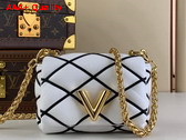 Louis Vuitton Pico Go 14 Handbag in Black and White Quilted Lambskin M23762 Replica