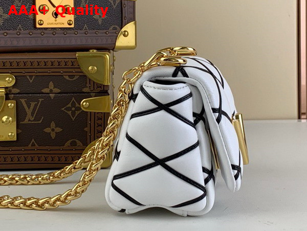 Louis Vuitton Pico Go 14 Handbag in Black and White Quilted Lambskin M23762 Replica