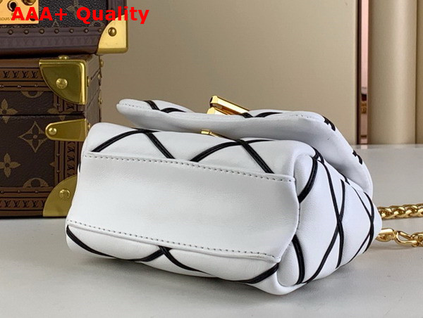 Louis Vuitton Pico Go 14 Handbag in Black and White Quilted Lambskin M23762 Replica