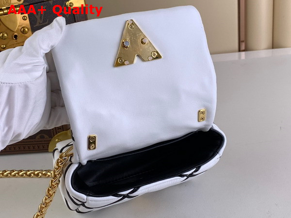 Louis Vuitton Pico Go 14 Handbag in Black and White Quilted Lambskin M23762 Replica