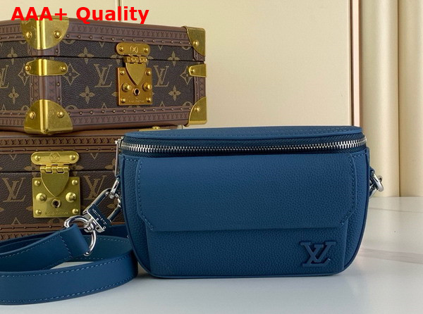 Louis Vuitton Pilot Wearable Wallet in Blue Cowhide Leather Replica