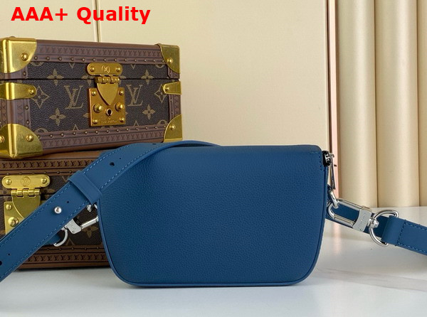 Louis Vuitton Pilot Wearable Wallet in Blue Cowhide Leather Replica