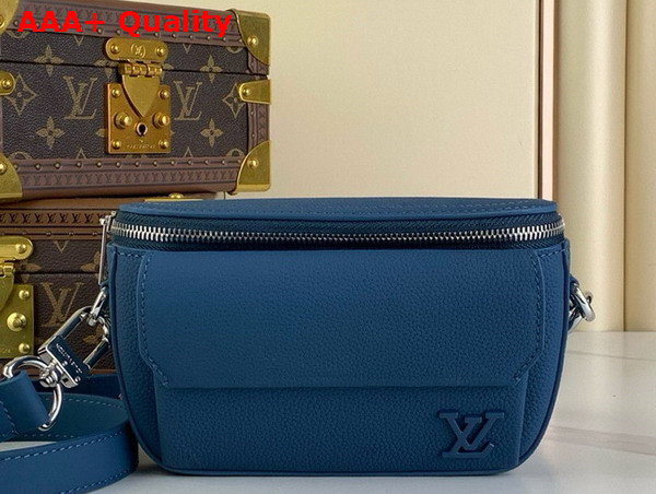 Louis Vuitton Pilot Wearable Wallet in Blue Cowhide Leather Replica